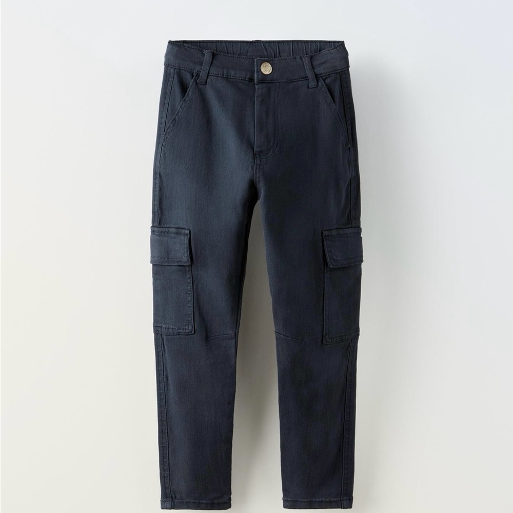 Zara Kids Dark Blue Cargo Jeans